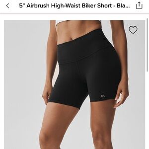 Alo Yoga Airbrush high waist biker short 5"